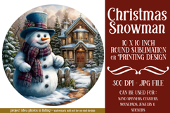 Christmas Wind Spinner, Snowman Round Design, Winter, s1 Product Image 1