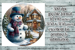 Christmas Wind Spinner, Snowman Round Design, Winter, s1 Product Image 2