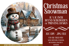 Christmas Wind Spinner, Snowman Round Design, Winter, s10 Product Image 1