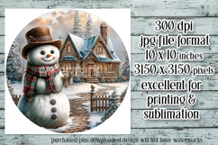 Christmas Wind Spinner, Snowman Round Design, Winter, s10 Product Image 2