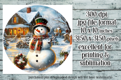 Christmas Wind Spinner, Snowman Round Design, Winter, s11 Product Image 2