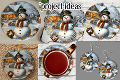Christmas Wind Spinner, Snowman Round Design, Winter, s11 Product Image 3