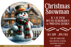 Christmas Wind Spinner, Snowman Round Design, Winter, s13 Product Image 1