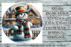 Christmas Wind Spinner, Snowman Round Design, Winter, s13 Product Image 2