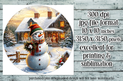Christmas Wind Spinner, Snowman Round Design, Winter, s14 Product Image 2
