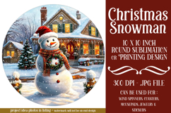 Christmas Wind Spinner, Snowman Round Design, Winter, s15 Product Image 1