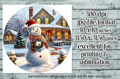 Christmas Wind Spinner, Snowman Round Design, Winter, s15 Product Image 2