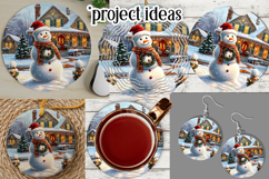 Christmas Wind Spinner, Snowman Round Design, Winter, s15 Product Image 3
