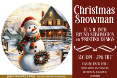 Christmas Wind Spinner, Snowman Round Design, Winter, s16 Product Image 1
