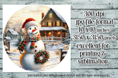 Christmas Wind Spinner, Snowman Round Design, Winter, s16 Product Image 2