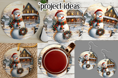 Christmas Wind Spinner, Snowman Round Design, Winter, s16 Product Image 3