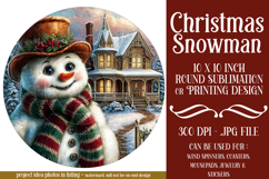Christmas Wind Spinner, Snowman Round Design, Winter, s17 Product Image 1