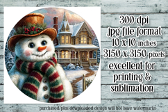 Christmas Wind Spinner, Snowman Round Design, Winter, s17 Product Image 2