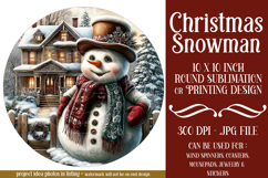 Christmas Wind Spinner, Snowman Round Design, Winter, s18 Product Image 1