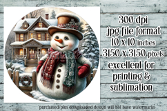 Christmas Wind Spinner, Snowman Round Design, Winter, s18 Product Image 2