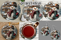 Christmas Wind Spinner, Snowman Round Design, Winter, s18 Product Image 3