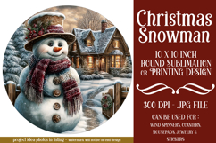 Christmas Wind Spinner, Snowman Round Design, Winter, s19 Product Image 1