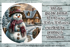 Christmas Wind Spinner, Snowman Round Design, Winter, s19 Product Image 2