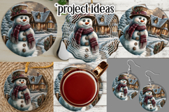 Christmas Wind Spinner, Snowman Round Design, Winter, s19 Product Image 3