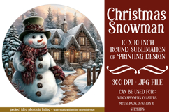 Christmas Wind Spinner, Snowman Round Design, Winter, s2 Product Image 1