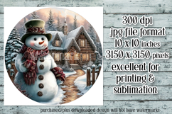 Christmas Wind Spinner, Snowman Round Design, Winter, s2 Product Image 2