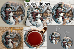 Christmas Wind Spinner, Snowman Round Design, Winter, s2 Product Image 3