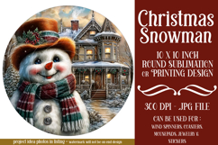 Christmas Wind Spinner, Snowman Round Design, Winter, s20 Product Image 1