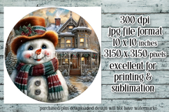 Christmas Wind Spinner, Snowman Round Design, Winter, s20 Product Image 2