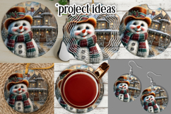 Christmas Wind Spinner, Snowman Round Design, Winter, s20 Product Image 3