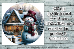 Christmas Wind Spinner, Snowman Round Design, Winter, s21 Product Image 2