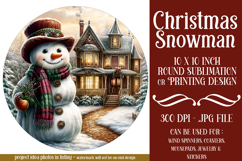 Christmas Wind Spinner, Snowman Round Design, Winter, s22 Product Image 1