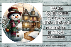 Christmas Wind Spinner, Snowman Round Design, Winter, s22 Product Image 2