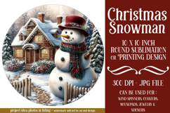 Christmas Wind Spinner, Snowman Round Design, Winter, s23 Product Image 1