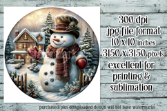 Christmas Wind Spinner, Snowman Round Design, Winter, s24 Product Image 2