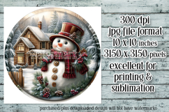 Christmas Wind Spinner, Snowman Round Design, Winter, s25 Product Image 2