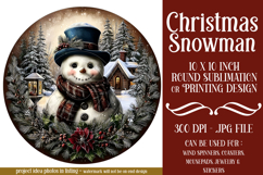 Christmas Wind Spinner, Snowman Round Design, Winter, s26 Product Image 1
