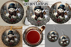 Christmas Wind Spinner, Snowman Round Design, Winter, s26 Product Image 3