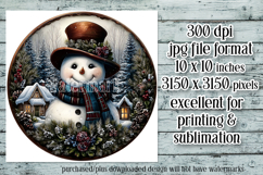 Christmas Wind Spinner, Snowman Round Design, Winter, s29 Product Image 2