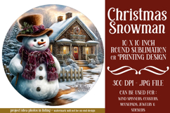 Christmas Wind Spinner, Snowman Round Design, Winter, s3 Product Image 1