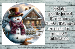 Christmas Wind Spinner, Snowman Round Design, Winter, s3 Product Image 2