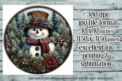 Christmas Wind Spinner, Snowman Round Design, Winter, s30 Product Image 2