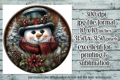 Christmas Wind Spinner, Snowman Round Design, Winter, s31 Product Image 2