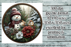 Christmas Wind Spinner, Snowman Round Design, Winter, s32 Product Image 2