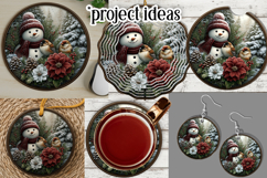 Christmas Wind Spinner, Snowman Round Design, Winter, s32 Product Image 3