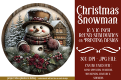 Christmas Wind Spinner, Snowman Round Design, Winter, s33 Product Image 1
