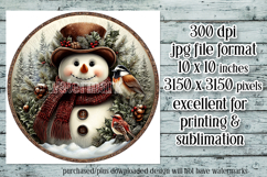 Christmas Wind Spinner, Snowman Round Design, Winter, s36 Product Image 2