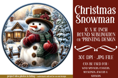 Christmas Wind Spinner, Snowman Round Design, Winter, s42 Product Image 1