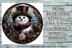 Christmas Wind Spinner, Snowman Round Design, Winter, s43 Product Image 2