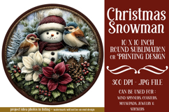 Christmas Wind Spinner, Snowman Round Design, Winter, s46 Product Image 1