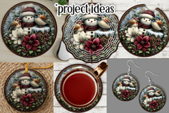 Christmas Wind Spinner, Snowman Round Design, Winter, s46 Product Image 3